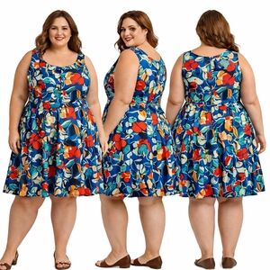 Eva Rose Floral Sleeveless Dress